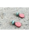 Alphabey's Resin Stone & Gemstone Beads Silver Plated Earrings For Women